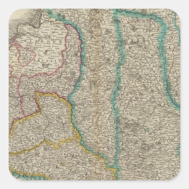 Polen, Litauen Quadratischer Aufkleber (Vorderseite)