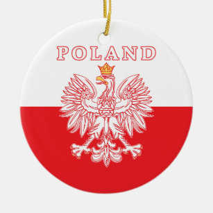 Polen mit Rot-Polnischem Eagle Keramik Ornament