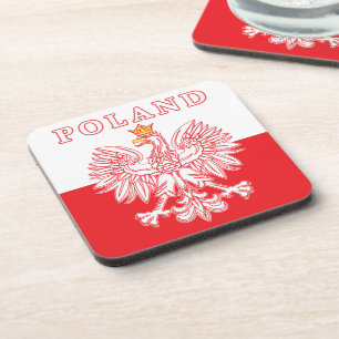 Polen mit rotem Polnischem Adler Getränkeuntersetzer