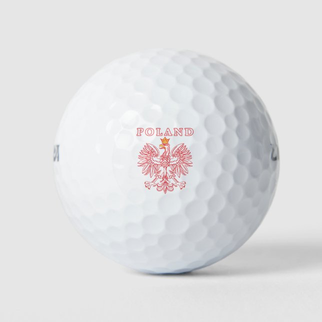 Polen mit rotem Polnischem Adler Golfball (Vorderseite)