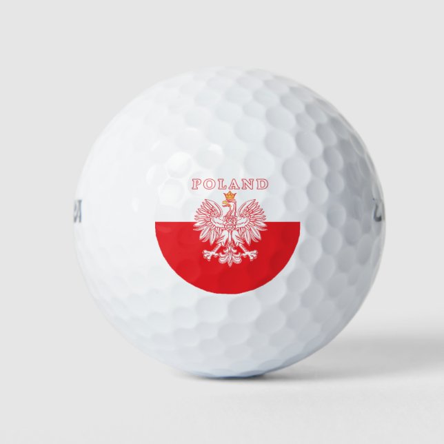 Polen mit rotem Polnischem Adler Golfball (Vorderseite)