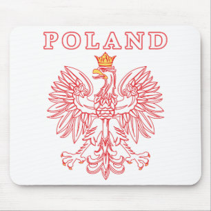 Polen mit rotem Polnischem Adler Mousepad