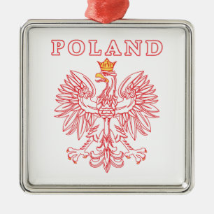 Polen mit rotem Polnischem Adler Ornament Aus Metall