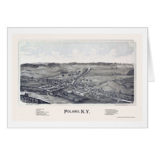 Polen, NY panoramische Karte - 1890