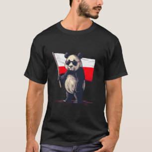 Polen Panda Bär Polnische Flagge Polnische Wurzeln T-Shirt