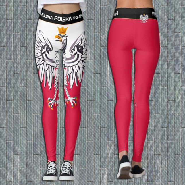 Polen Patriotische Mode, polnische Flagge, Adler Leggings (Von Creator hochgeladen)
