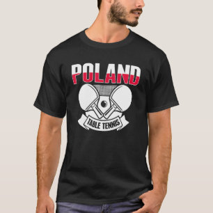 Polen Ping Pong Polnischer Tischtennis-Team-Unters T-Shirt