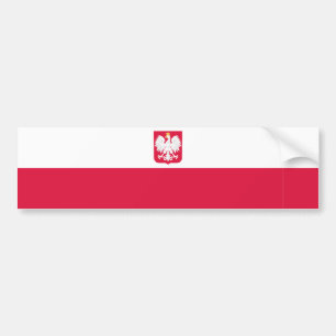 Polen/Pole/polnische Flagge Autoaufkleber