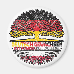 Polen Polnisch Deutsch Deutschland Baum Wurzel Magnet