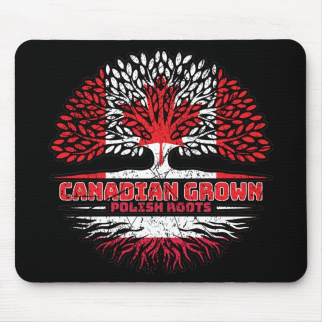 Polen Polnisch Kanadisches Treuhandflagge Mousepad (Vorne)