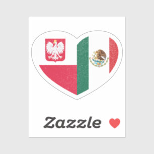 Polen Polnisch Mexiko Flaggenstaat Mexikanischer H Aufkleber