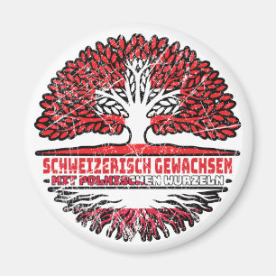 Polen Polnisch Schweizer Schweiz Baum Wurzel Magnet