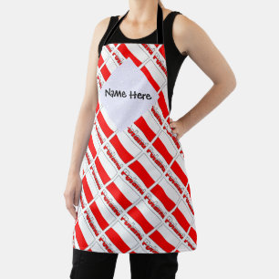 Polen Polnische Flagge gekachelt schwarze Personal Schürze