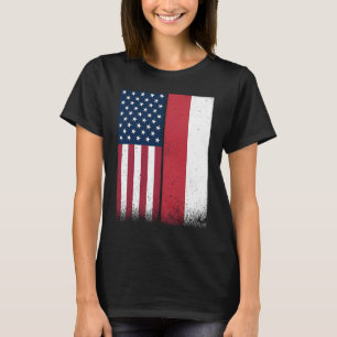 Polen Polnische Flagge Prof. USA Polen T-Shirt