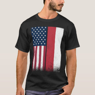Polen Polnische Flagge Prof. USA Polen T-Shirt