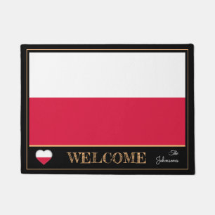 Polen & Polnischer Flaggenstaat Matten/Sport Willk Fußmatte