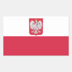 Polen Polnisches AdlerWappen Rechteckiger Aufkleber