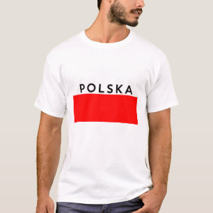 Polen polska Flaggenlandpolitur-Textname T-Shirt