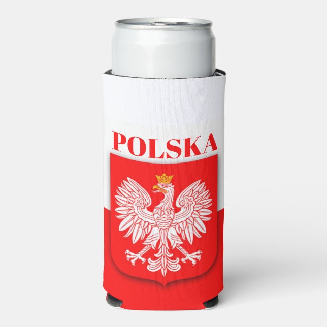 Polen Polska Polska Emblem Eagle Selters Dosenkühler (Seltzer Vorderseite)