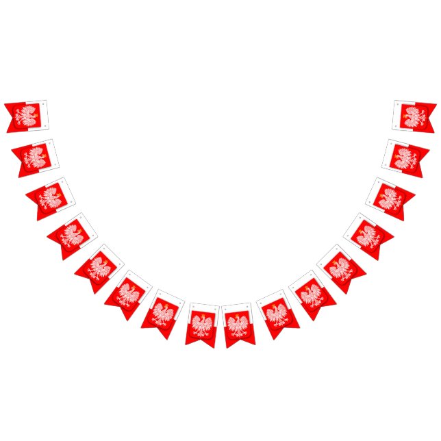 Polen Polska Polski Emblem Patriotic Wimpelkette (Alle)