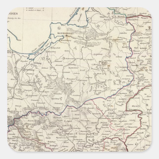 Polen Polska Quadratischer Aufkleber (Vorderseite)