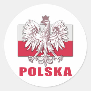 Polen Polska-Wappen Runder Aufkleber