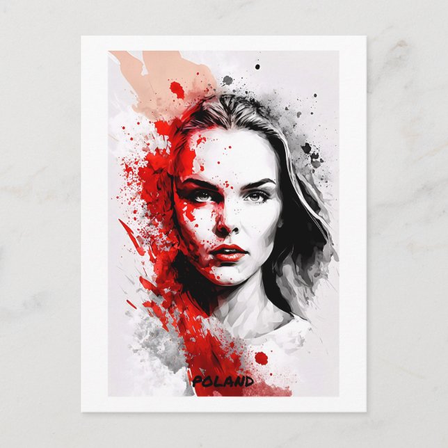 Polen Postkarte - Portrait - Welt der Frauen (Vorderseite)