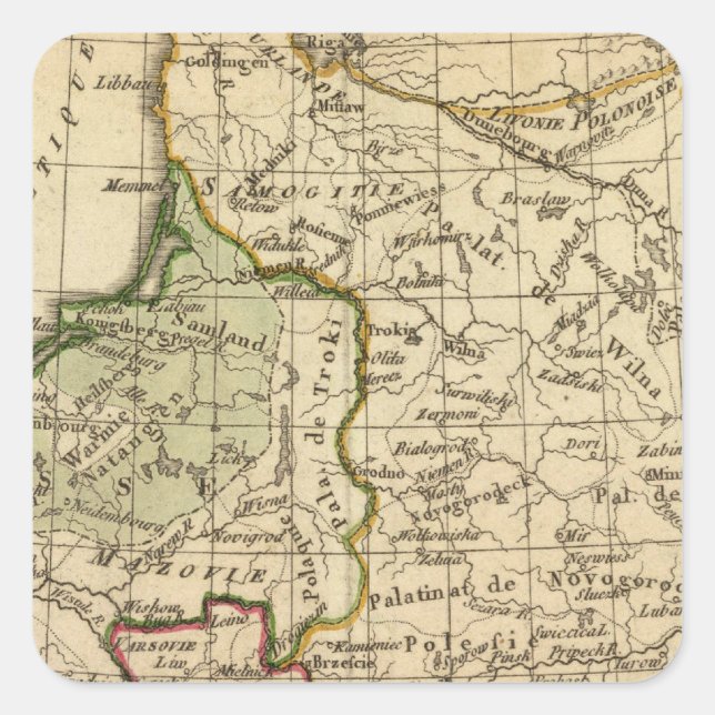 Polen Quadratischer Aufkleber (Vorderseite)