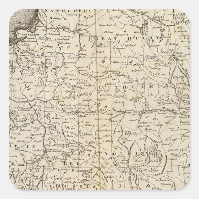 Polen Quadratischer Aufkleber (Vorderseite)