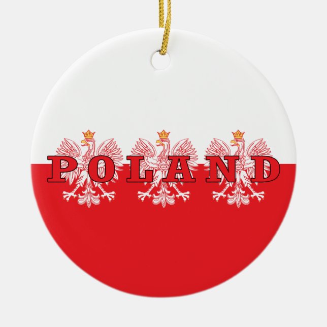Polen Rote Adler Keramik Ornament (Vorne)