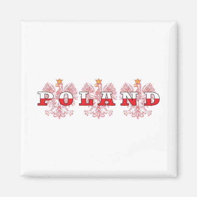 Polen Rote Adler Magnet (Vorne)