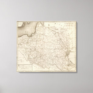 Polen, Shewing die Ansprüche von Russland Leinwanddruck