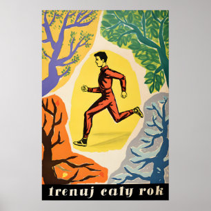 Polen Sportförderungsplakat Ganzjährig Poster
