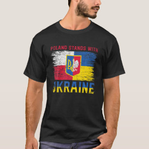 Polen steht der Ukraine unter polnischer Flagge V T-Shirt
