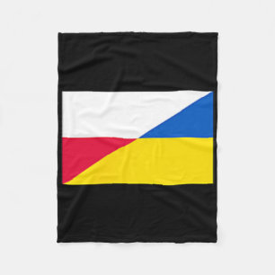 Polen Ukraine Flagge Unterstützung Freundschaft Na Fleecedecke