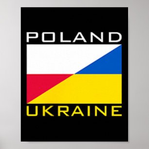 Polen Ukraine Flagge Unterstützung Freundschaft Na Poster