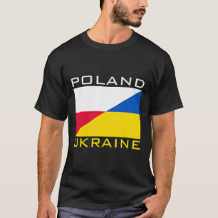 Polen Ukraine Flagge Unterstützung Freundschaft Na T-Shirt