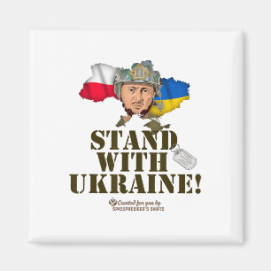 Polen Ukraine Zelensky Hundemarke Steh mit der Ukr Magnet