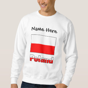 Polen und personalisierte polnische Flagge Sweatshirt