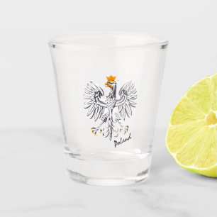 Polen und Polnischer Adlerwappen, Party/Sport Schnapsglas
