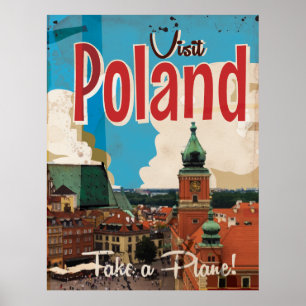 Polen Vintage Reiseplakat Poster