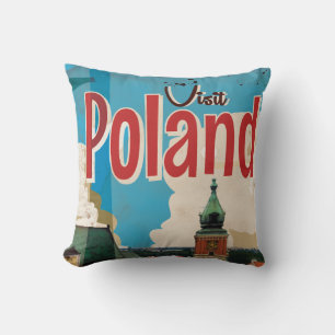 Polen Vintage Travel Poster Kissen