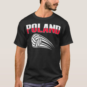 Polen Volleyball Fans Jersey Polnische Flagge Spor T-Shirt