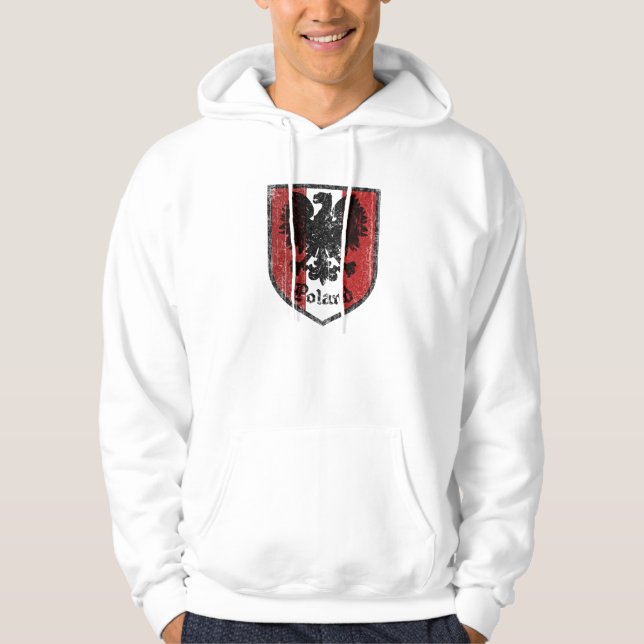 Polen-Wappen Flaggen-Sweatshirt Hoodie (Vorderseite)