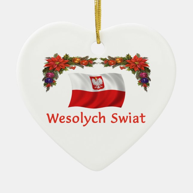 Polen-Weihnachten Keramikornament (Vorne)