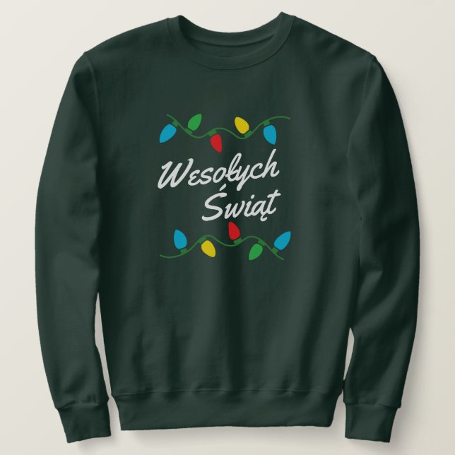 Polen Weihnachtssüßchen Polnisch Świąteczny Sweter Sweatshirt (Design vorne)