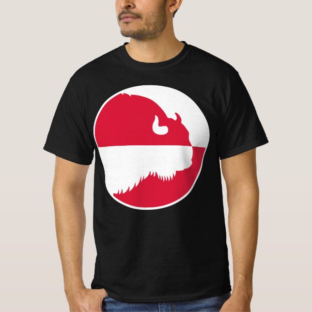 Polen Wisent Zubr Polnischer Staatsfahne für Tiere T-Shirt (Vorderseite)