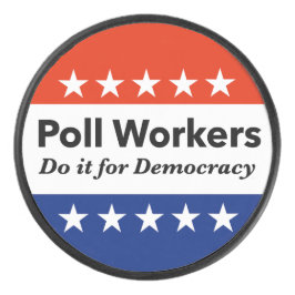 Polenarbeiter tun es für die Demokratie Eishockey Puck