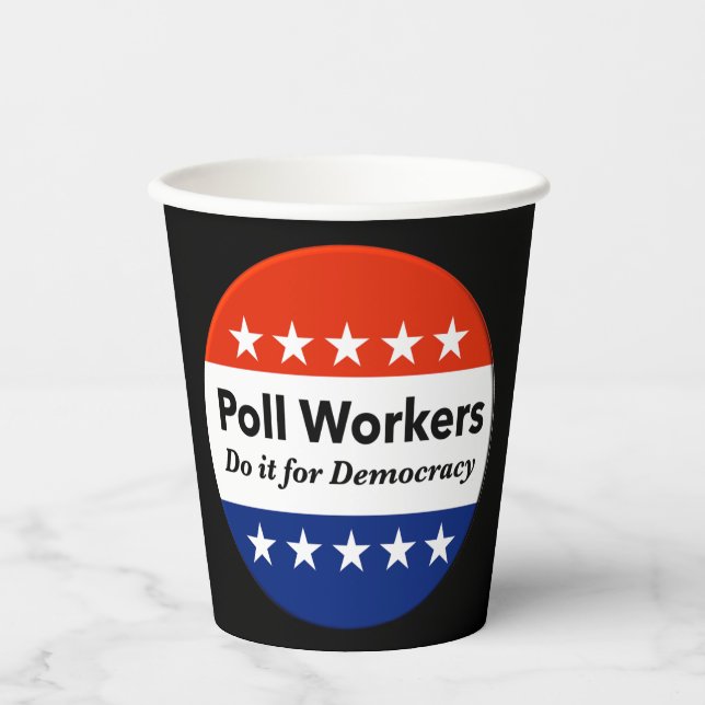 Polenarbeiter tun es für die Demokratie Pappbecher (Vorderseite)