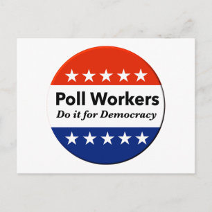 Polenarbeiter tun es für die Demokratie Postkarte